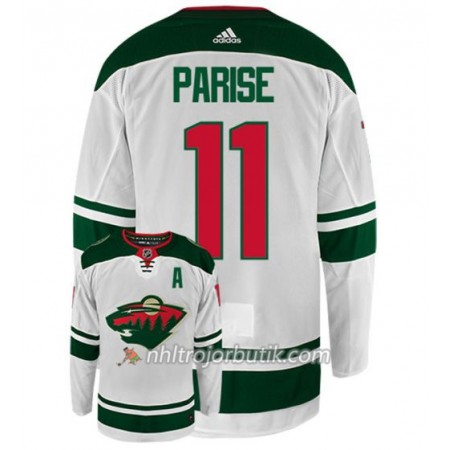 Män Ishockey Minnesota Wild Tröja ZACH PARISE 11 Adidas Vit Authentic